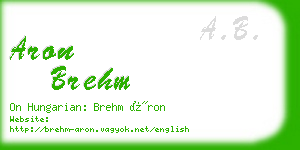 aron brehm business card